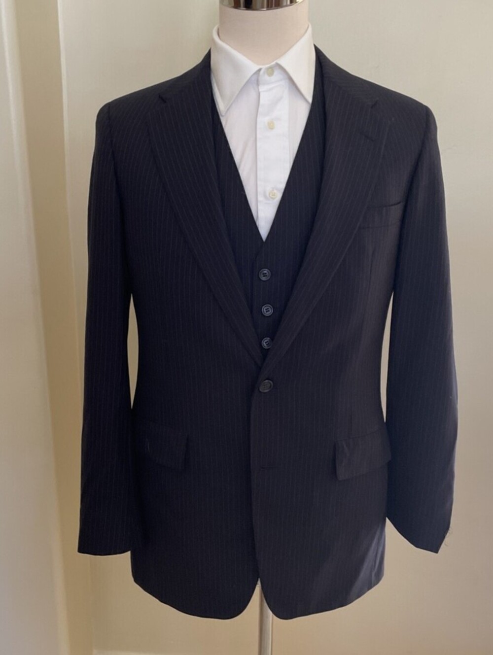 Brooks Brothers USA Pinstripe Luxury Wool Suit Jacket 40L
